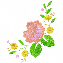 Flowers And Tree Embroidery Design 1 Flowers And Tree Embroidery Design 1